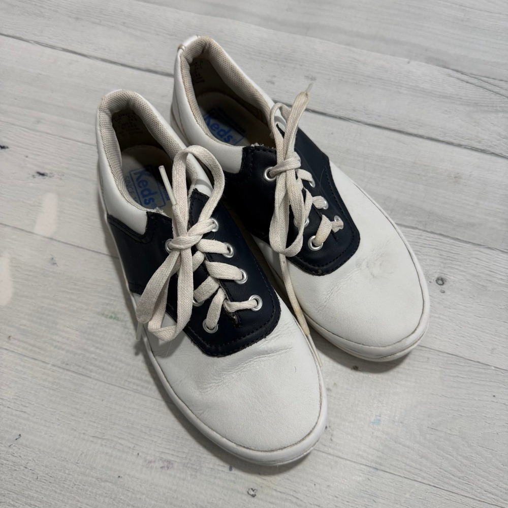 Keds Kids School Dayz II Navy White Saddle Shoes Size 2.5M Youth Sneaker